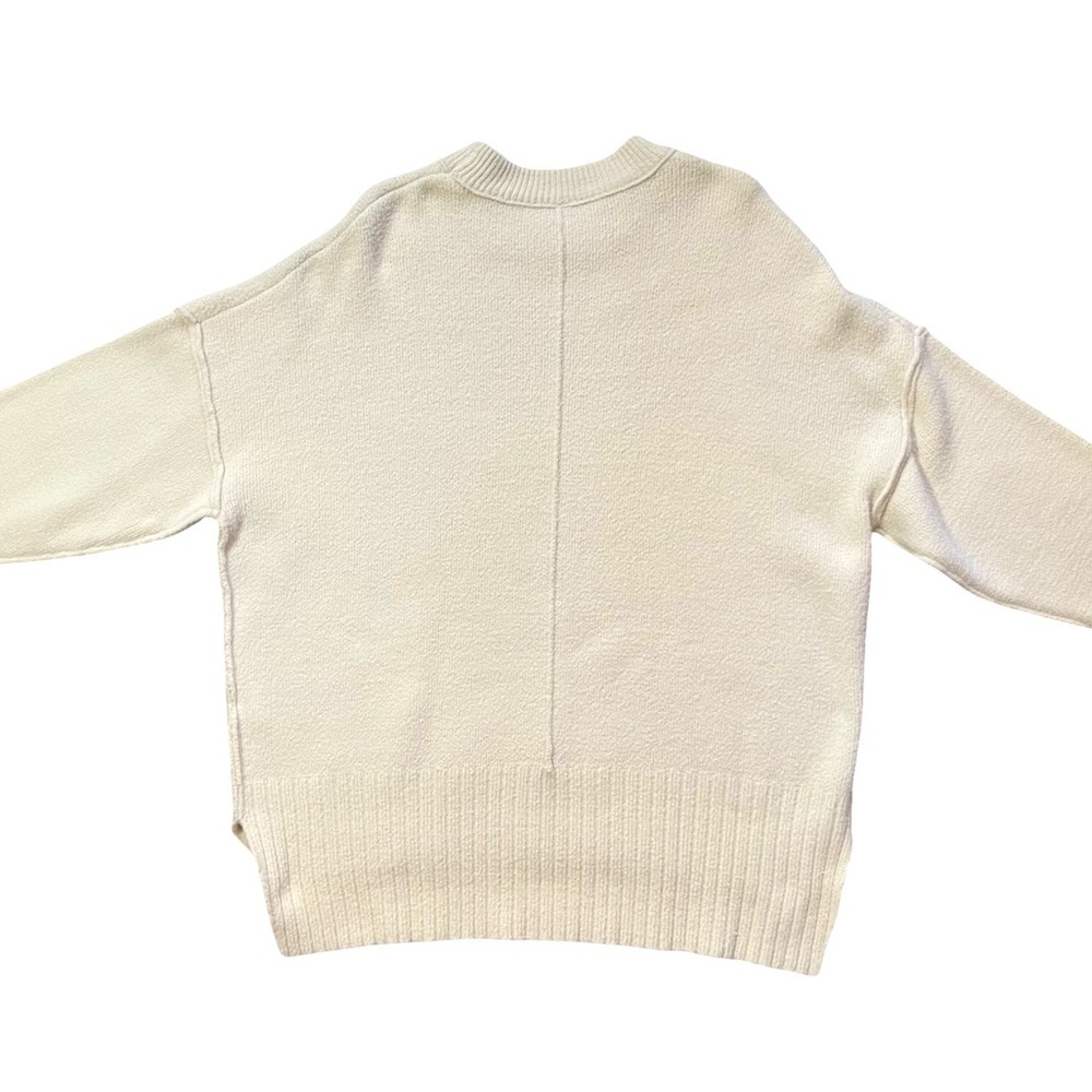 Free People Cream Oversized Peaches Tunic Sweater Slouchy Boho Pullover Size S - Picture 8 of 8